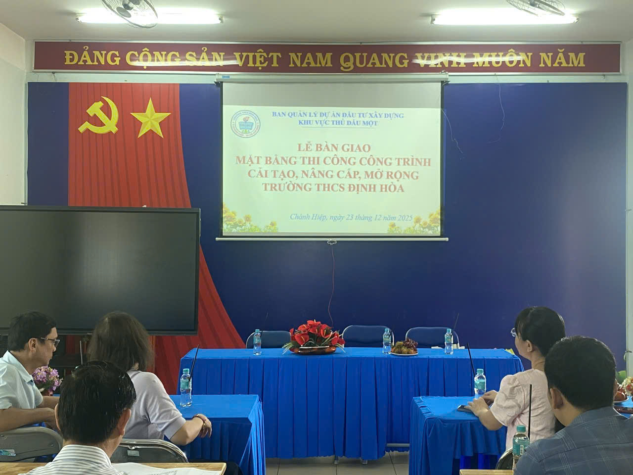 📢 TRƯỜNG THCS ĐỊNH HÒA TIẾP NHẬN THÔNG BÁO BÀN GIAO MẶT BẰNG THI CÔNG CẢI TẠO, NÂNG CẤP TRƯỜNG