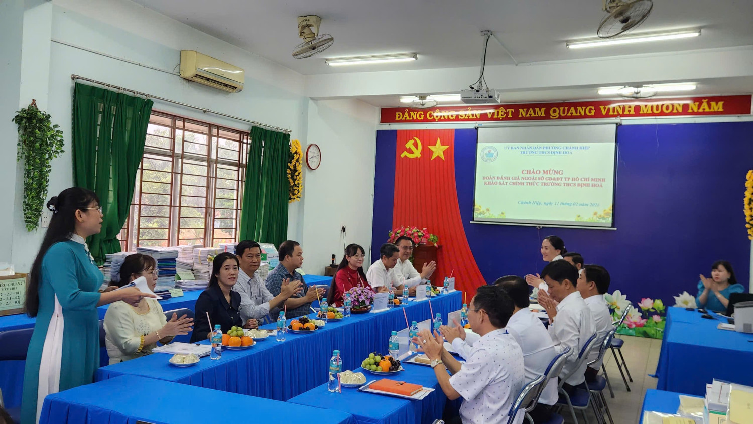 Trường THCS Định Hòa tiếp Đoàn Khảo sát chính thức của Sở GD và ĐT TP. HCM về Kiểm định chất lượng giáo dục